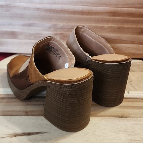 UNIVERSAL THREAD TESS FAUX LEATHER PLATFORM MULE CHUNKY HEELS SIZE 11 NWOB - Picture 6 of 16